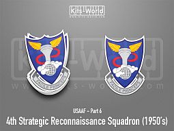 Kitsworld SAV Sticker - USAAF - 4th Strategic Reconnaissance Squadron (1950's) 